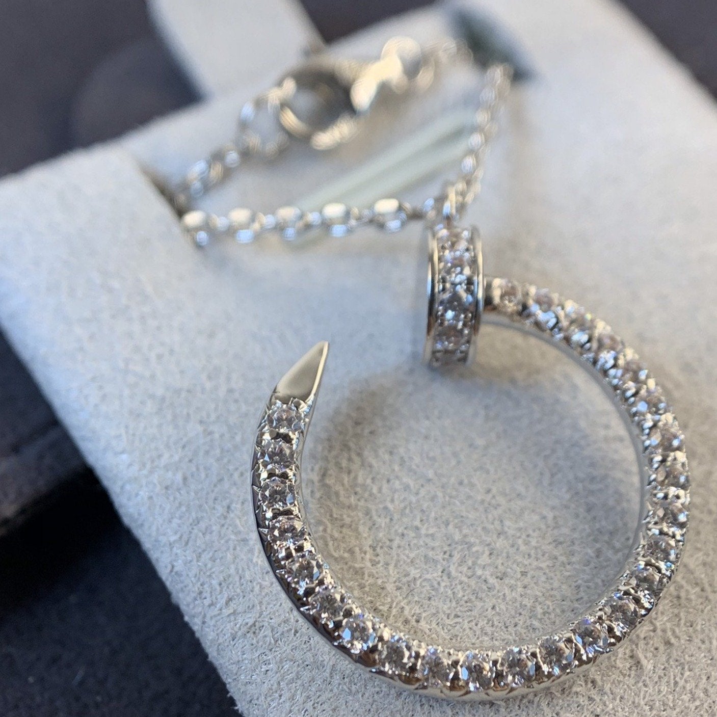 [Together Jewelry]JUSTE NECKLACE SILVER DIAMONDS