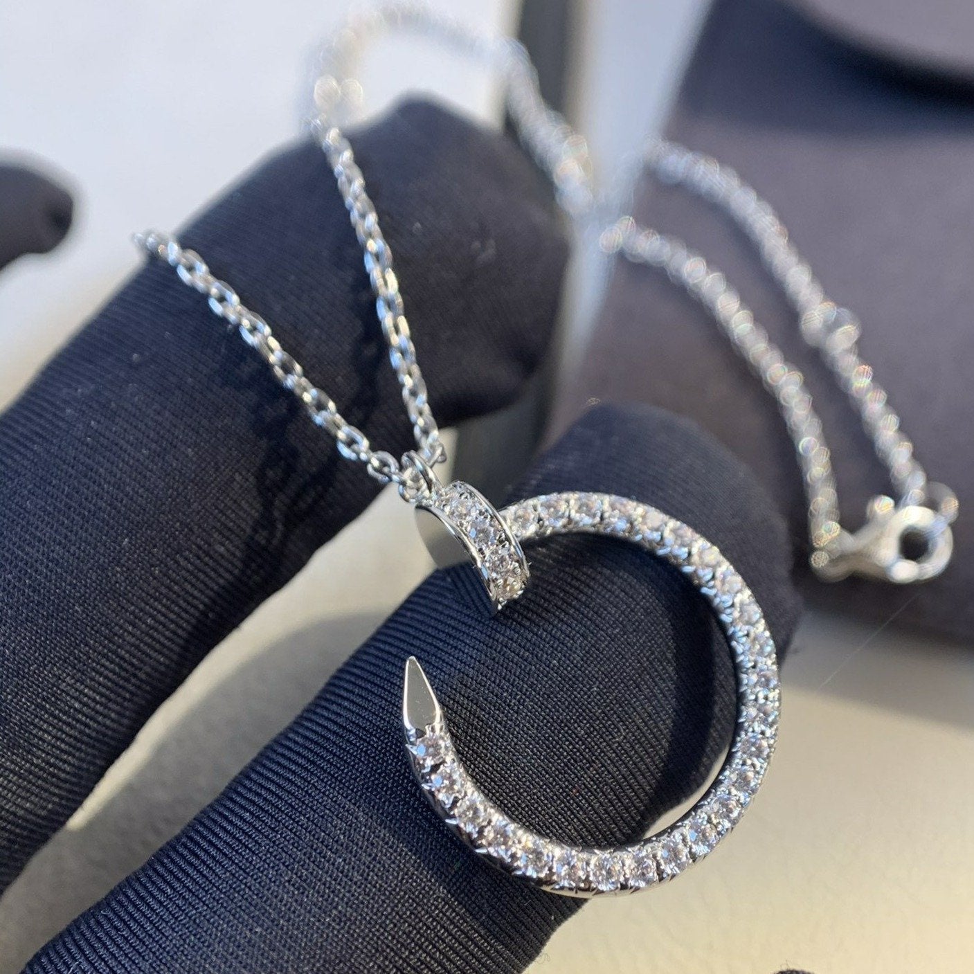 [Together Jewelry]JUSTE NECKLACE SILVER DIAMONDS
