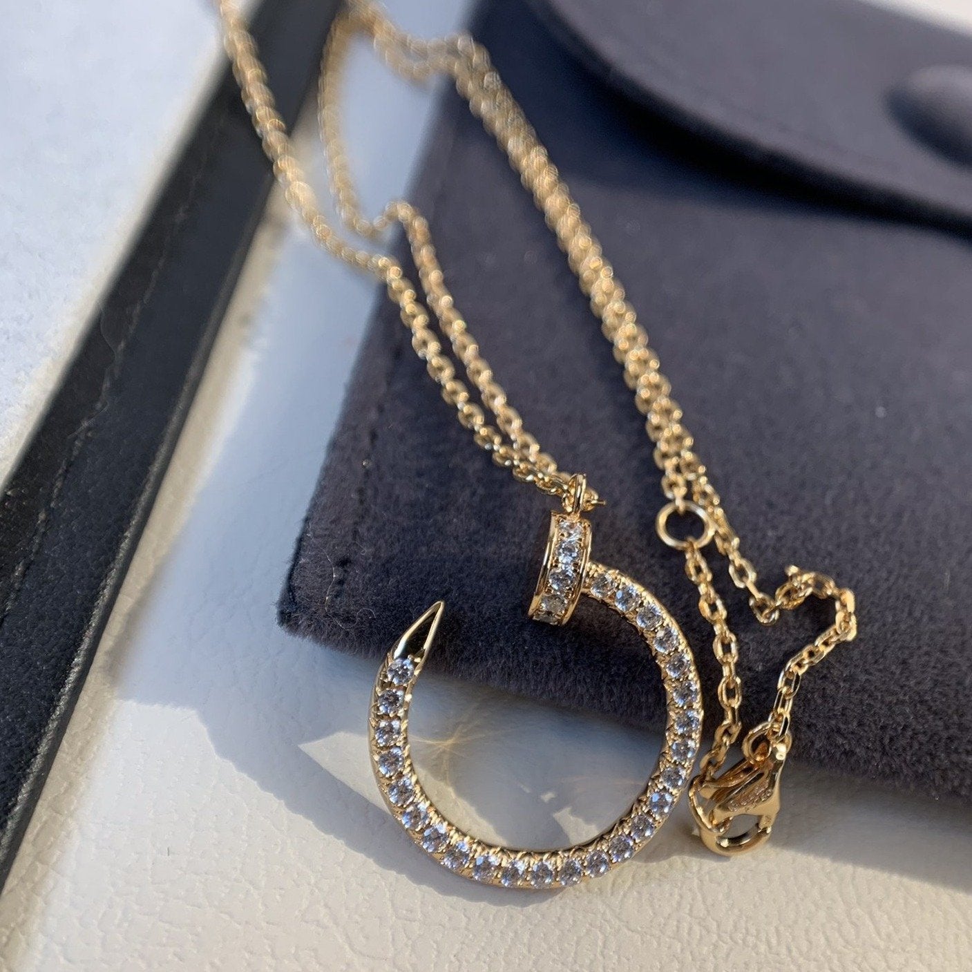 [Together Jewelry]JUSTE NECKLACE PINK GOLD DIAMONDS