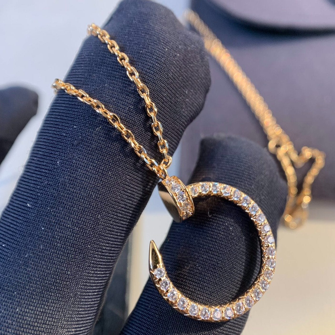[Together Jewelry]JUSTE NECKLACE PINK GOLD DIAMONDS
