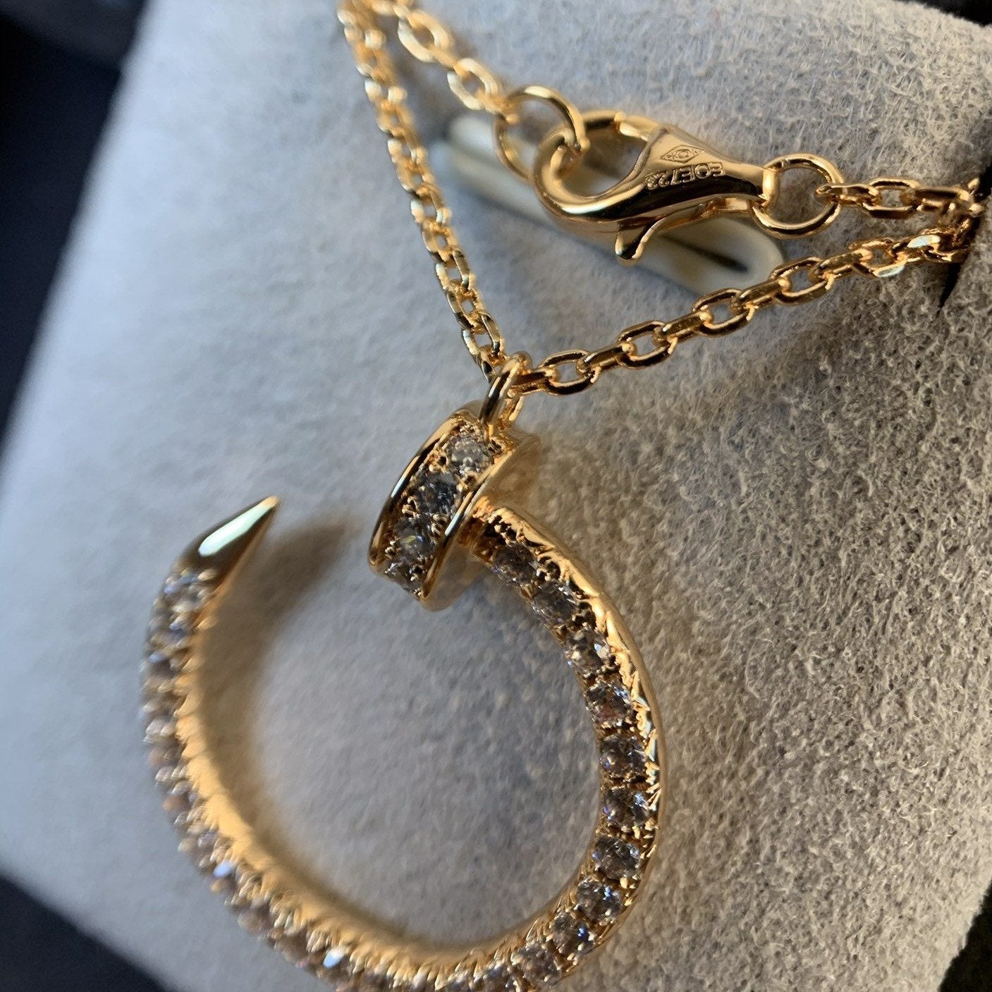 [Together Jewelry]JUSTE NECKLACE PINK GOLD DIAMONDS