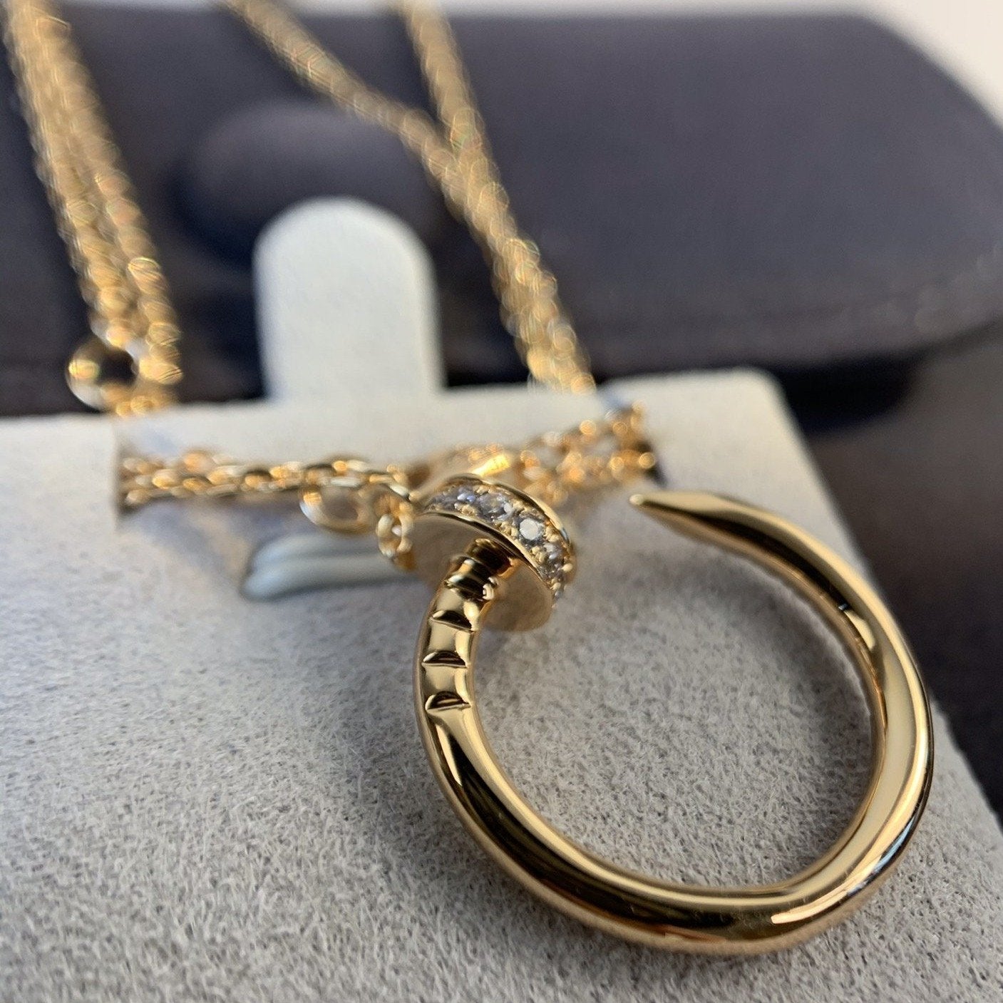 [Together Jewelry]JUSTE NECKLACE PINK GOLD DIAMONDS