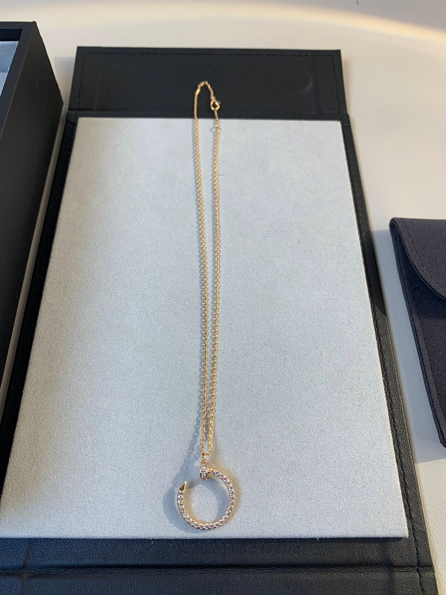 [Together Jewelry]JUSTE NECKLACE PINK GOLD DIAMONDS