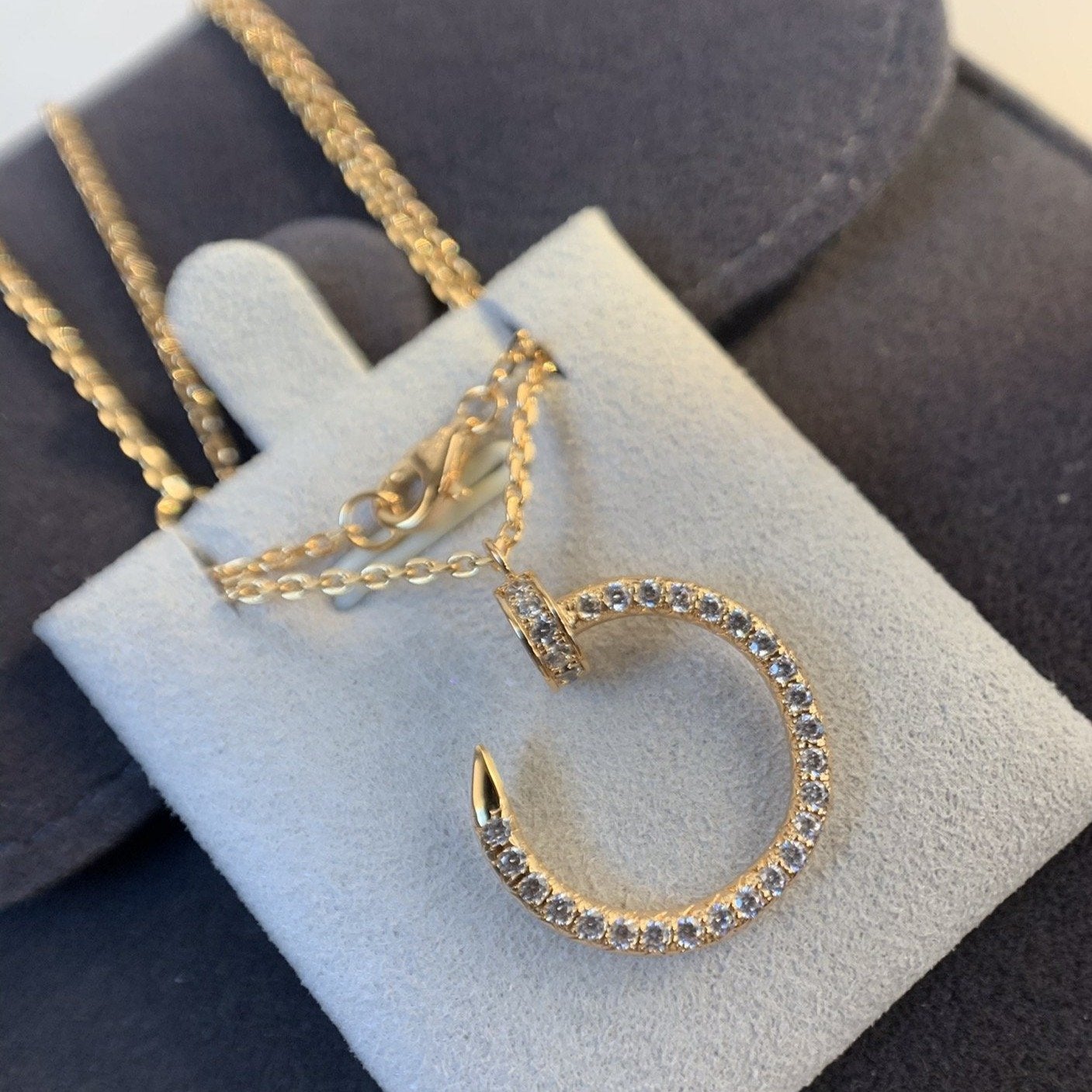 [Together Jewelry]JUSTE NECKLACE PINK GOLD DIAMONDS