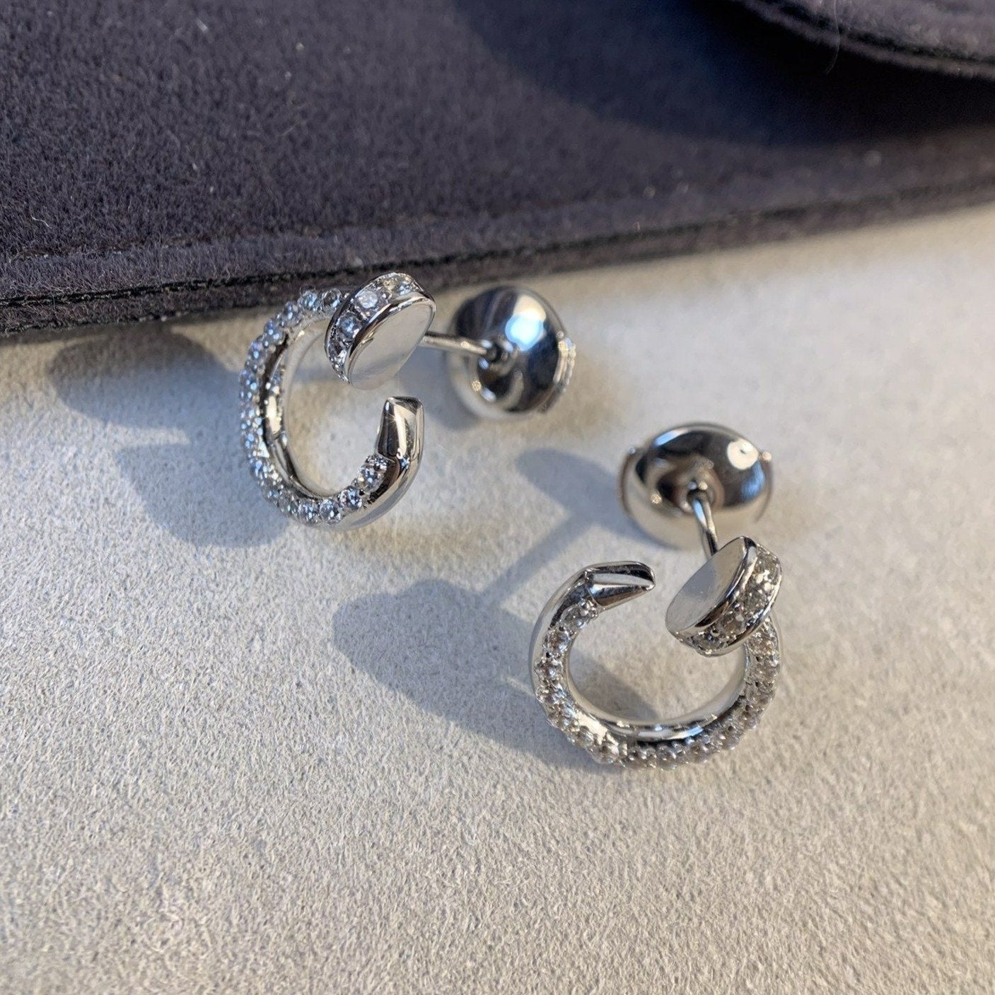 [Together Jewelry]JUSTE EARRINGS SILVER DIAMONDS