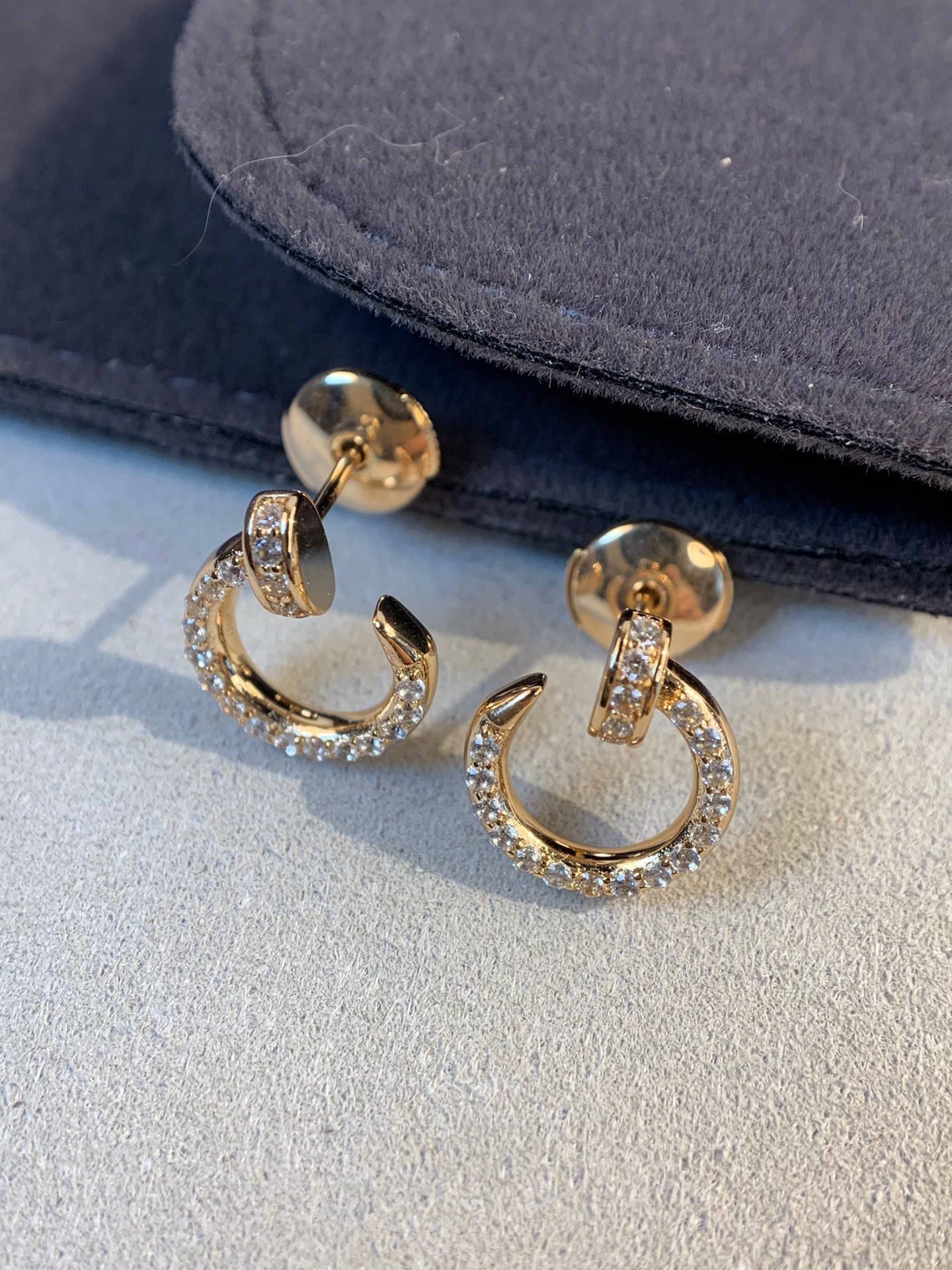 [Together Jewelry]JUSTE EARRINGS GOLD DIAMONDS