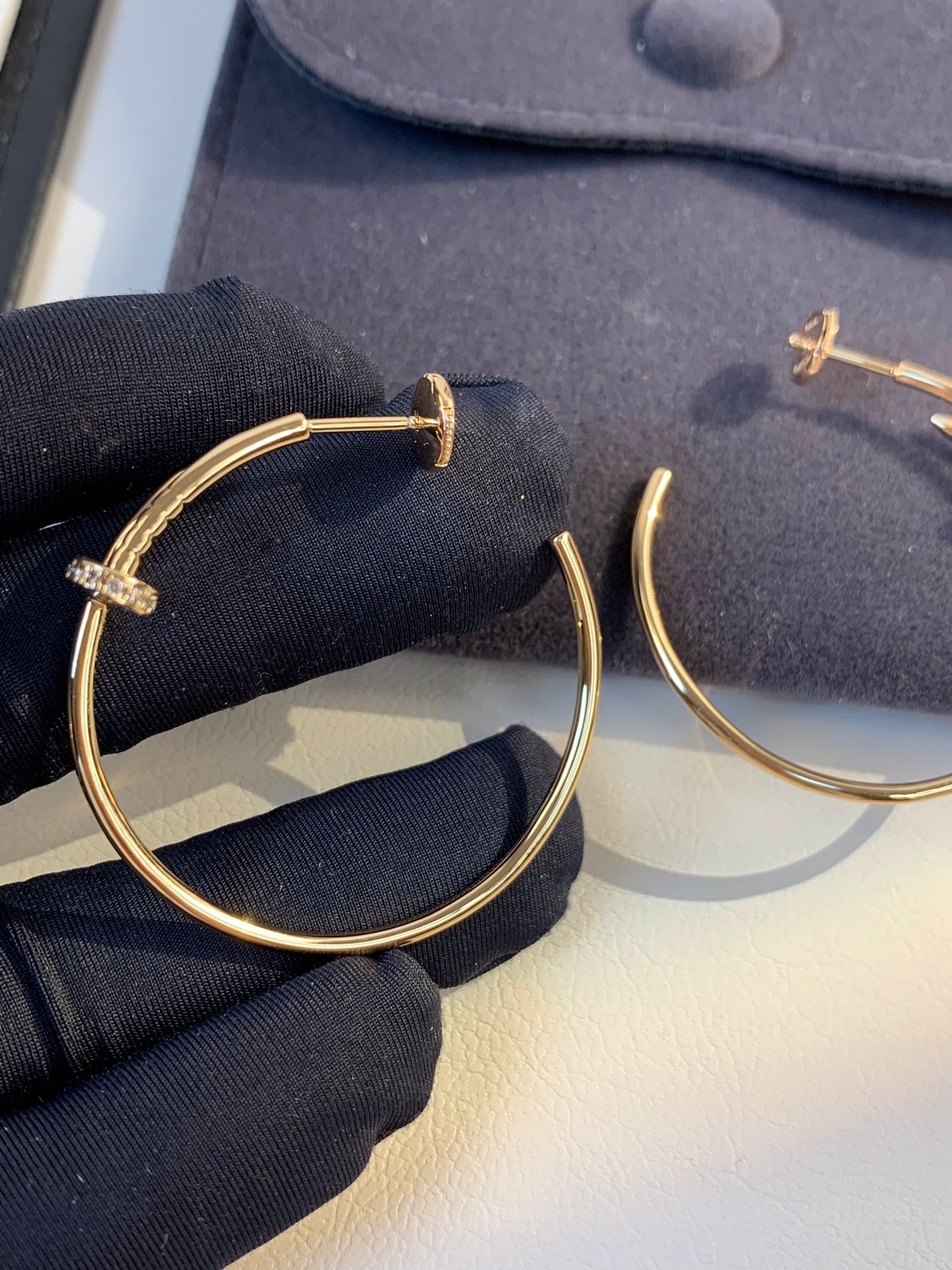 [Together Jewelry]JUSTE EARRINGS GOLD DIAMONDS 1.8MM