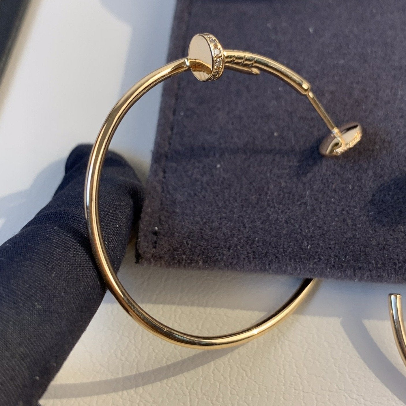[Together Jewelry]JUSTE EARRINGS GOLD DIAMONDS 1.8MM