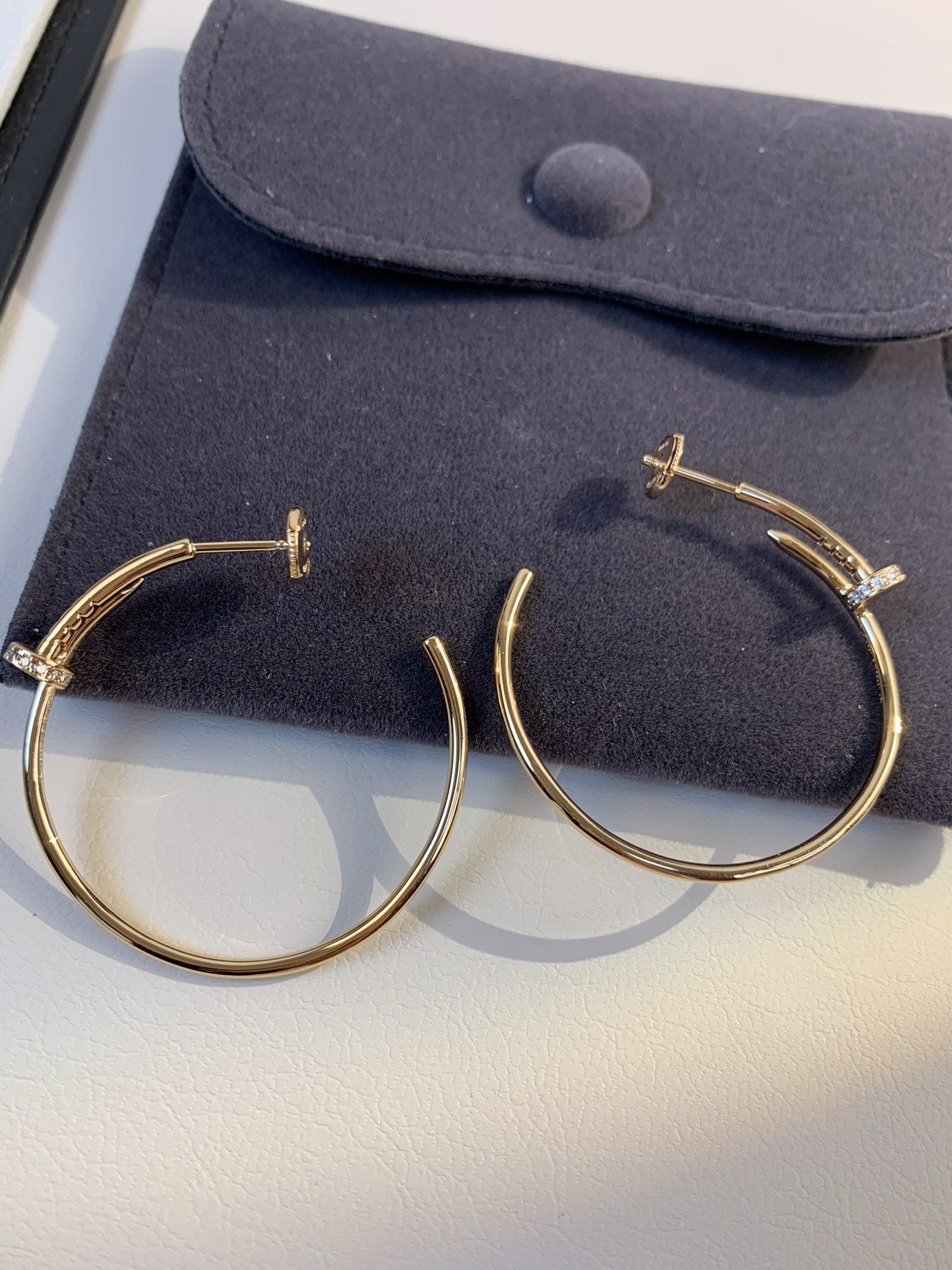 [Together Jewelry]JUSTE EARRINGS GOLD DIAMONDS 1.8MM
