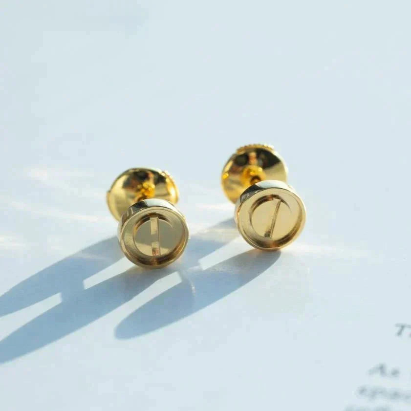 [Together Jewelry]LOVE EARRINGS GOLD 10MM