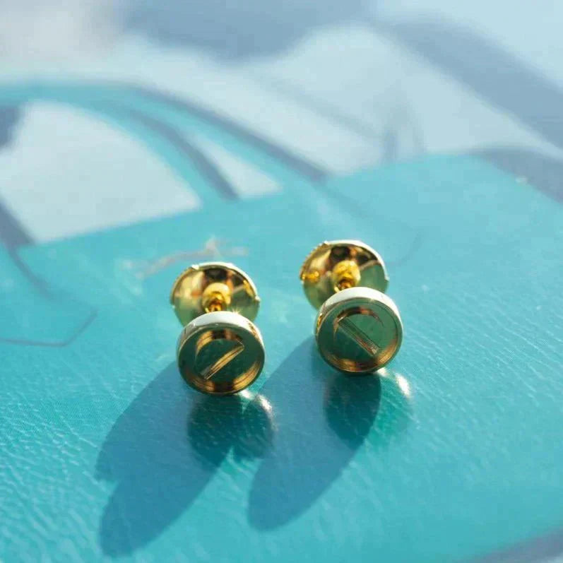 [Together Jewelry]LOVE EARRINGS GOLD 10MM