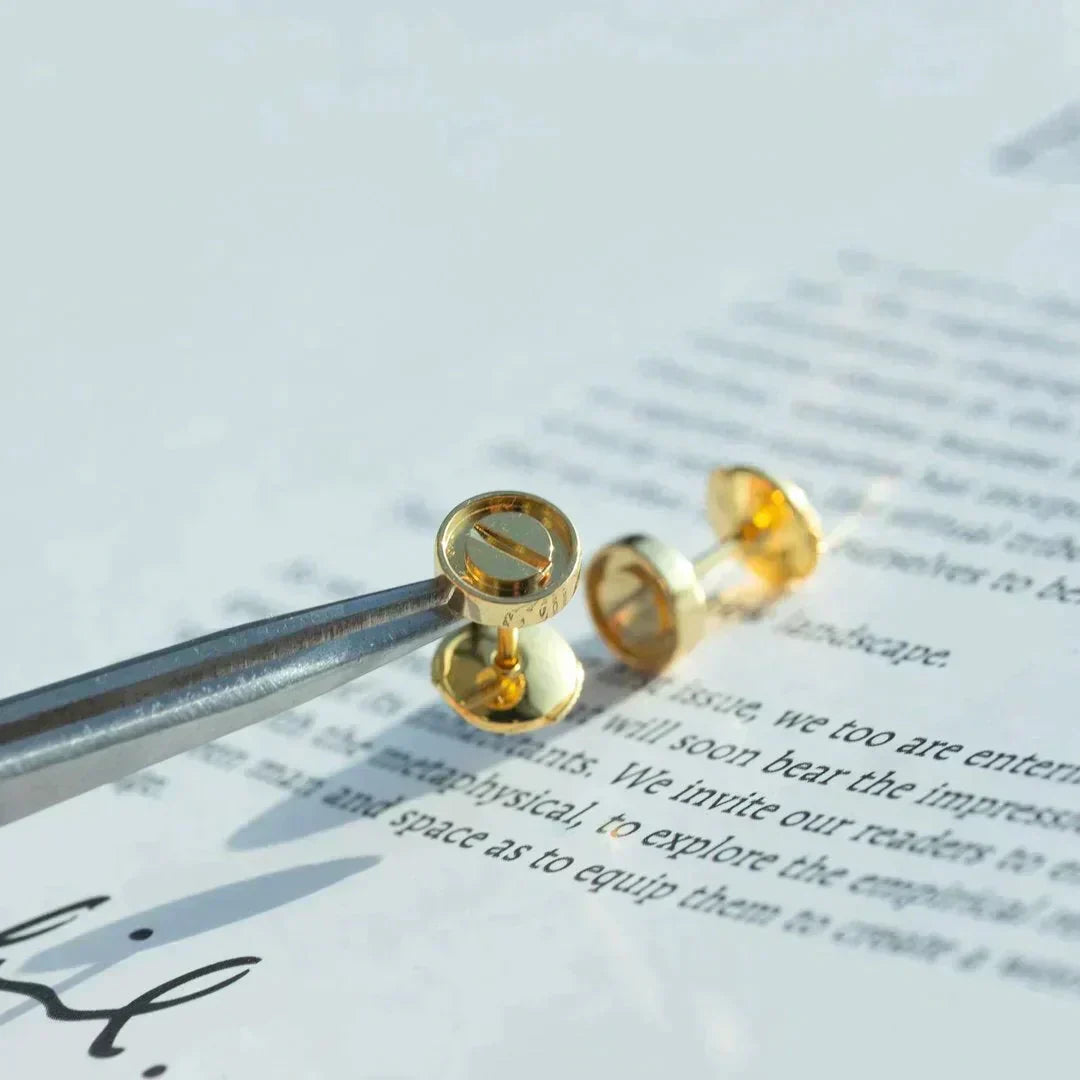 [Together Jewelry]LOVE EARRINGS GOLD 10MM