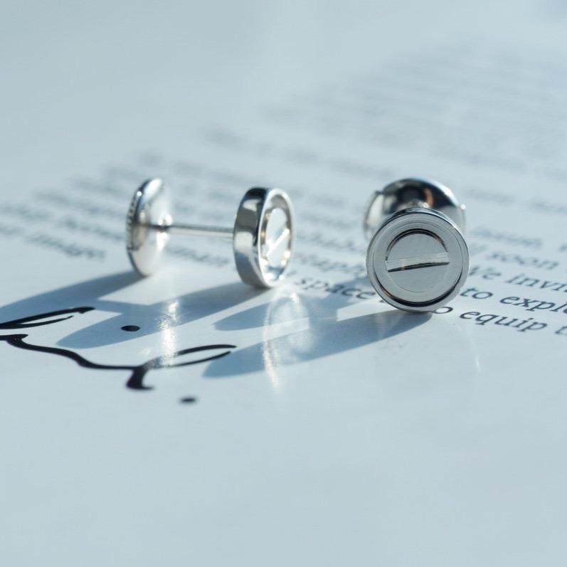 [Together Jewelry]LOVE EARRINGS SILVER 10MM