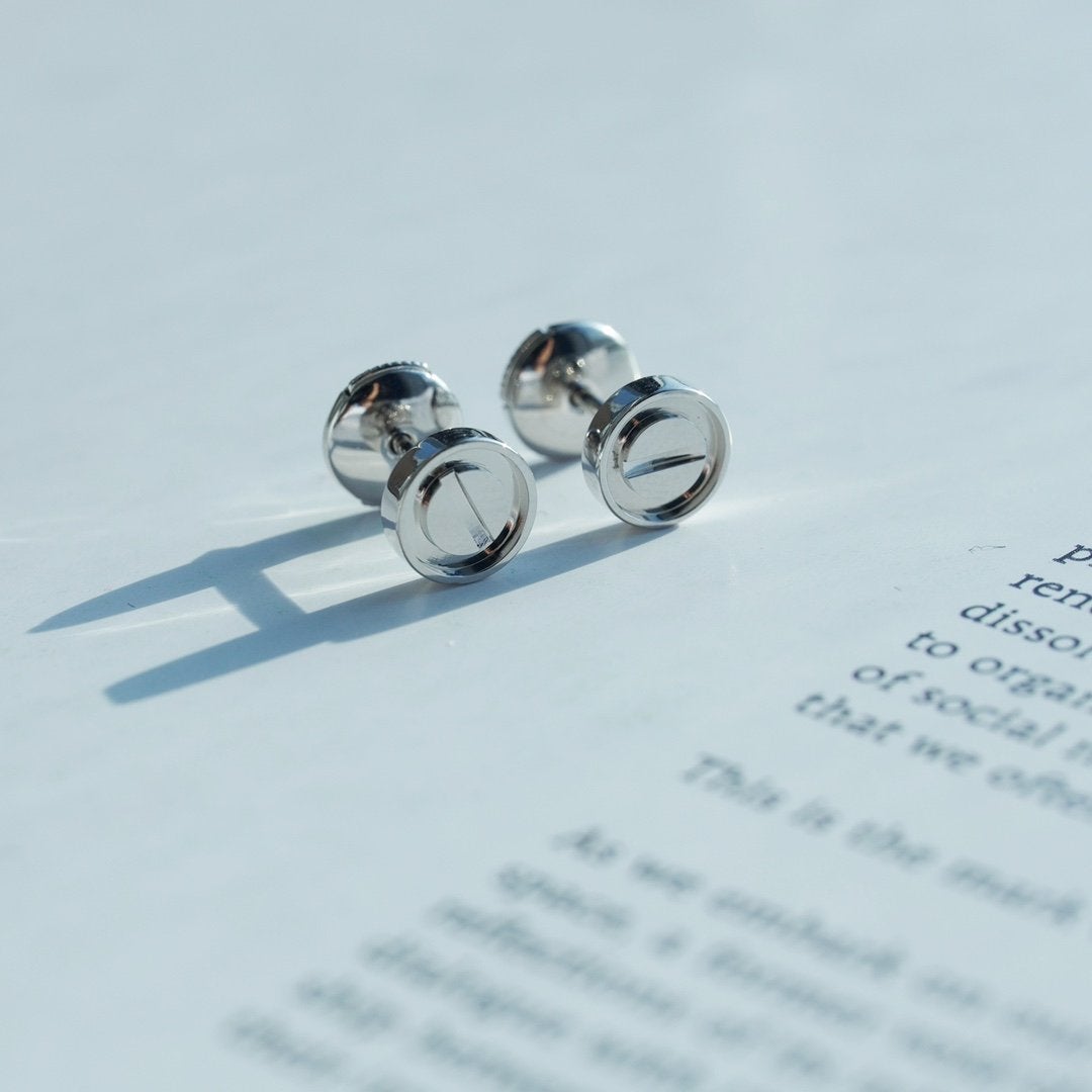 [Together Jewelry]LOVE EARRINGS SILVER 10MM