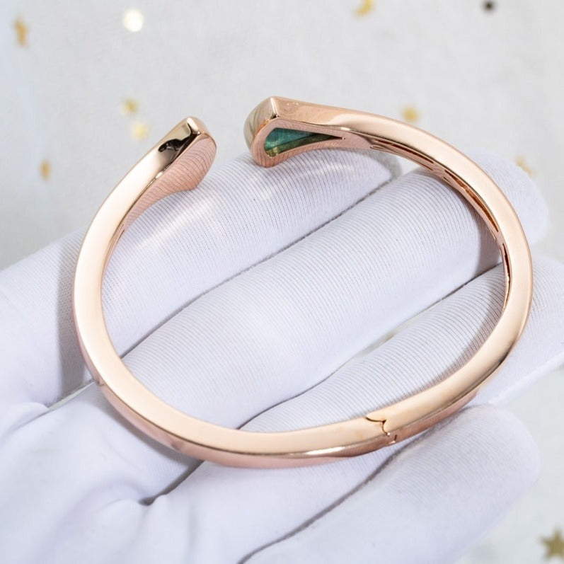 [Together Jewelry]DREAM BRACELET OPEN MALACHITE PINK GOLD