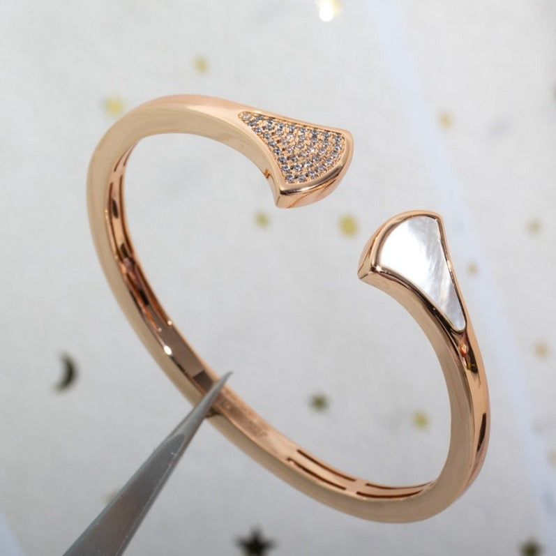 [Together Jewelry]DREAM BRACELET OPEN PINK GOLD MOP DIAMOND