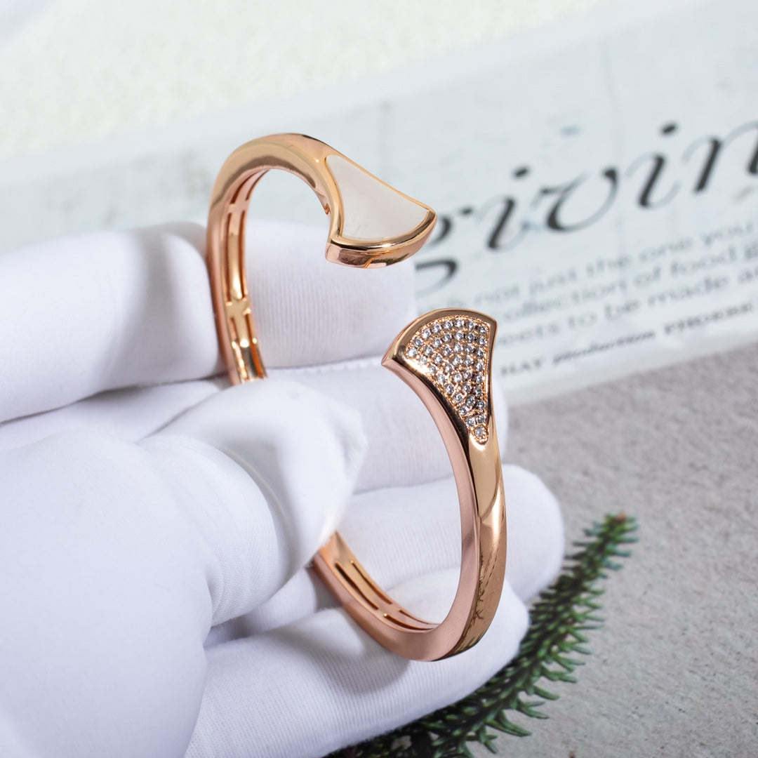 [Together Jewelry]DREAM BRACELET OPEN PINK GOLD MOP DIAMOND