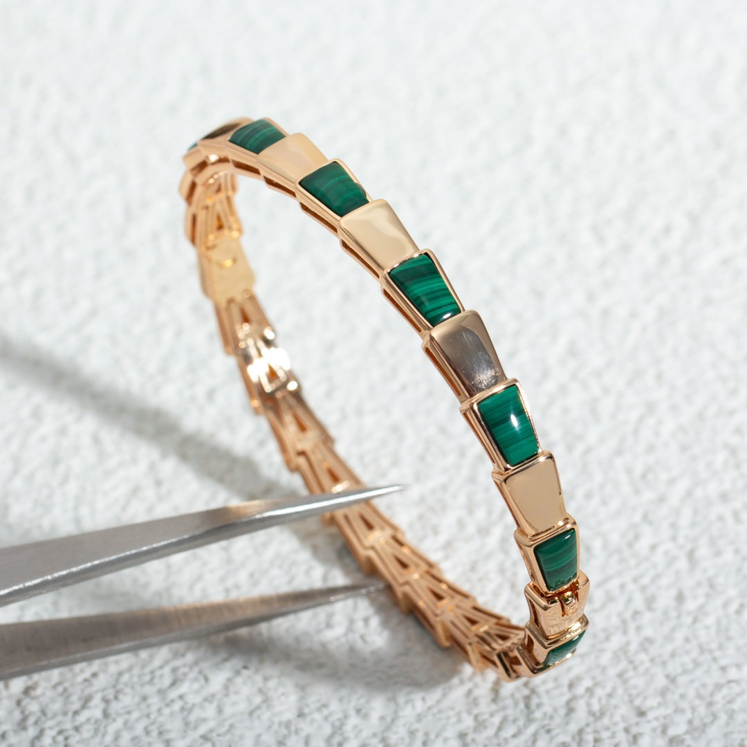 [Together Jewelry]SERPENTI BRACELET PINK GOLD MALACHITE