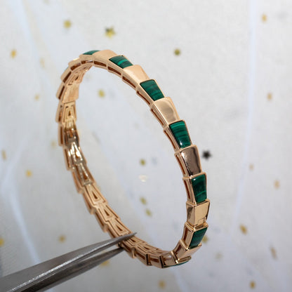[Together Jewelry]SERPENTI BRACELET PINK GOLD MALACHITE
