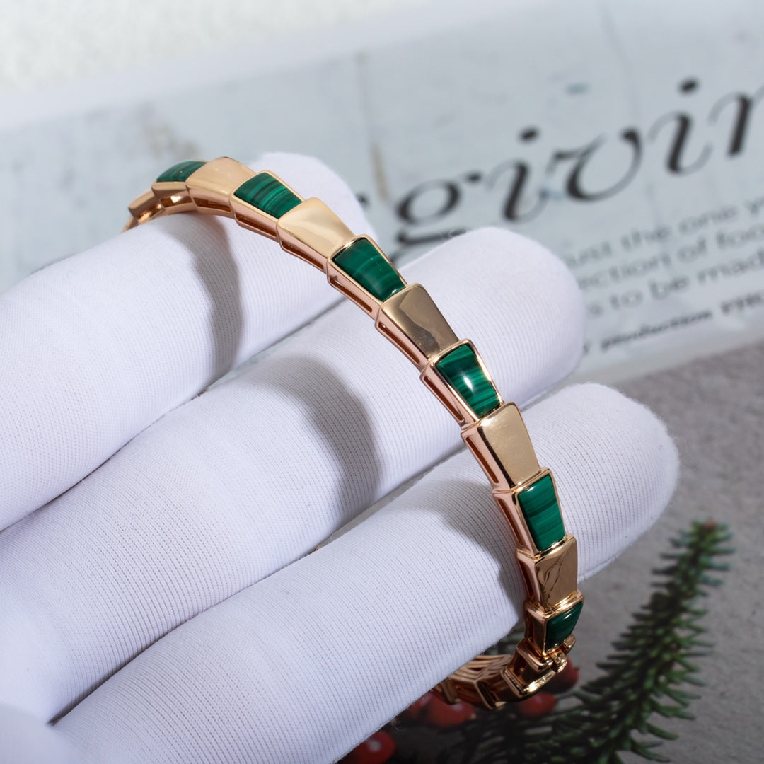 [Together Jewelry]SERPENTI BRACELET PINK GOLD MALACHITE