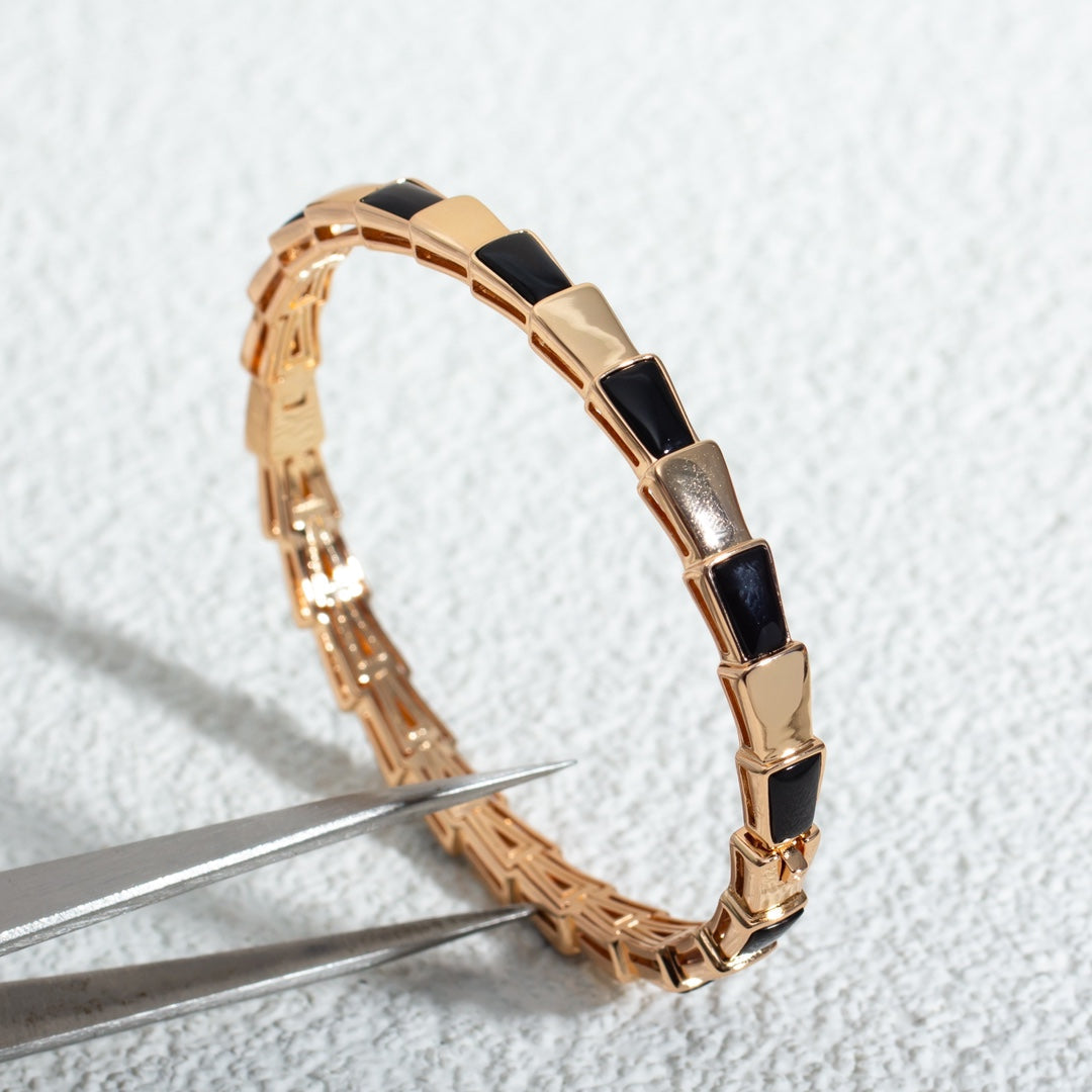 [Together Jewelry]SERPENTI BRACELET PINK GOLD ONYX