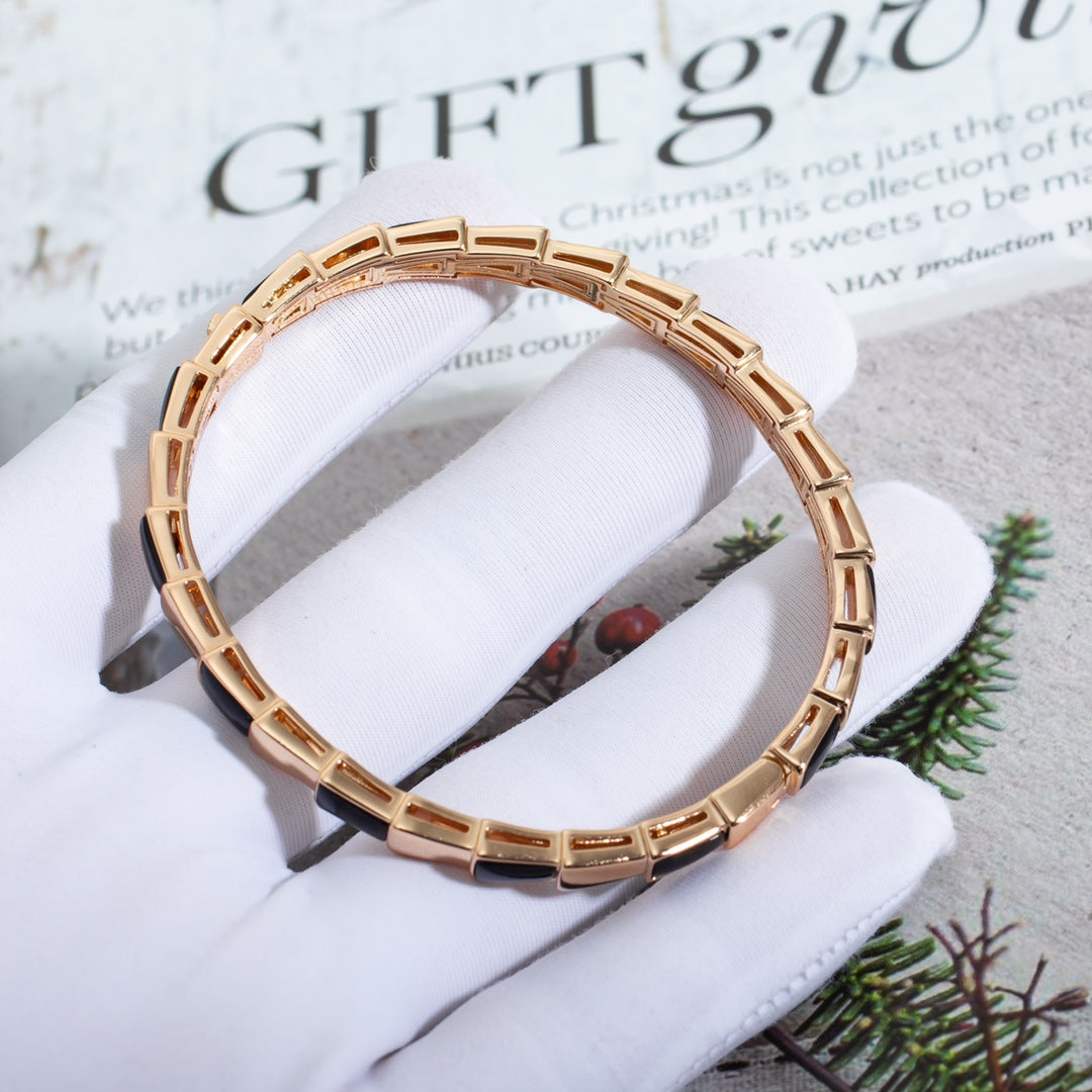 [Together Jewelry]SERPENTI BRACELET PINK GOLD ONYX