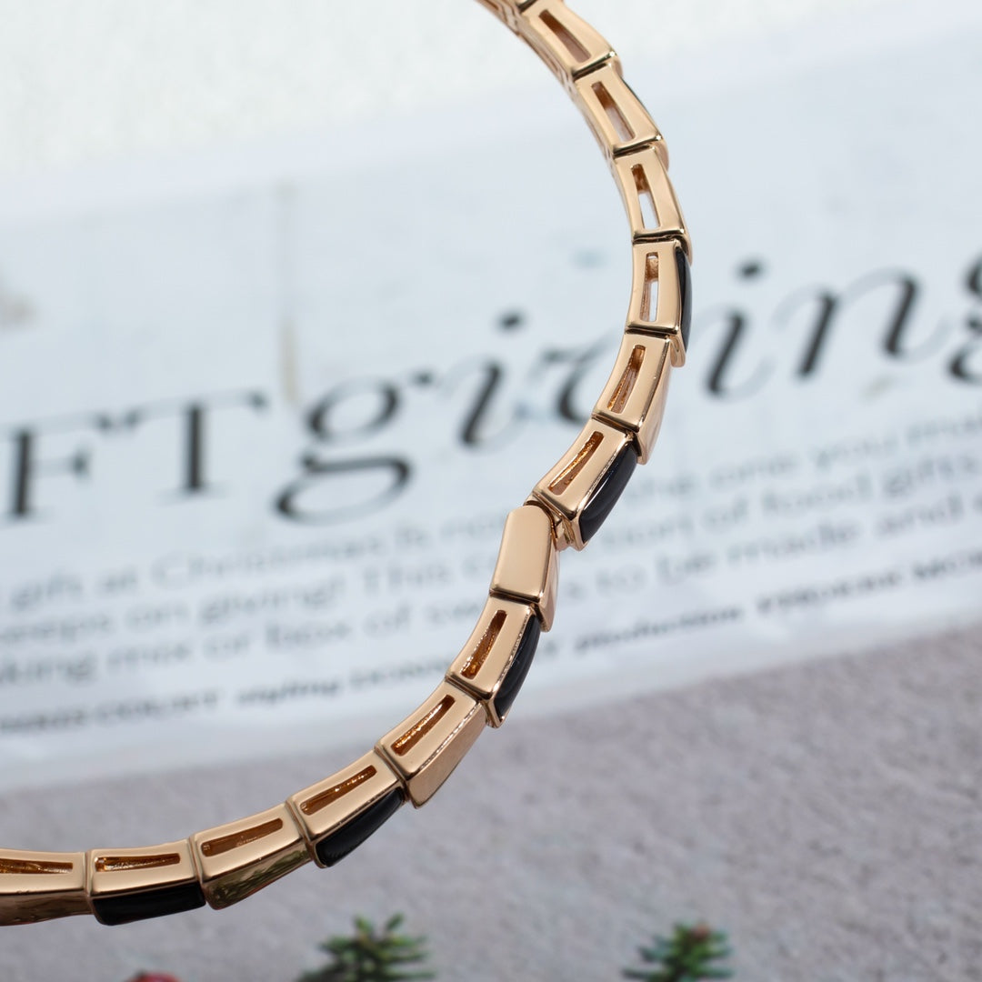 [Together Jewelry]SERPENTI BRACELET PINK GOLD ONYX