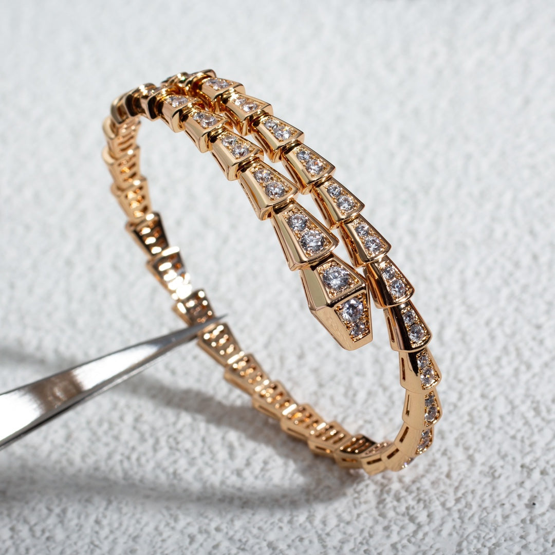 [Together Jewelry]SERPENTI BRACELET 6.8MM PINK GOLD DIAMOND