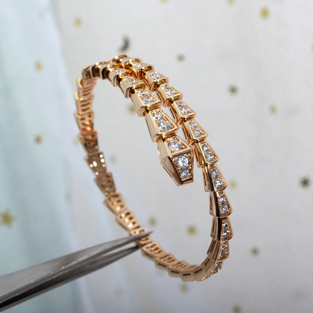 [Together Jewelry]SERPENTI BRACELET 6.8MM PINK GOLD DIAMOND