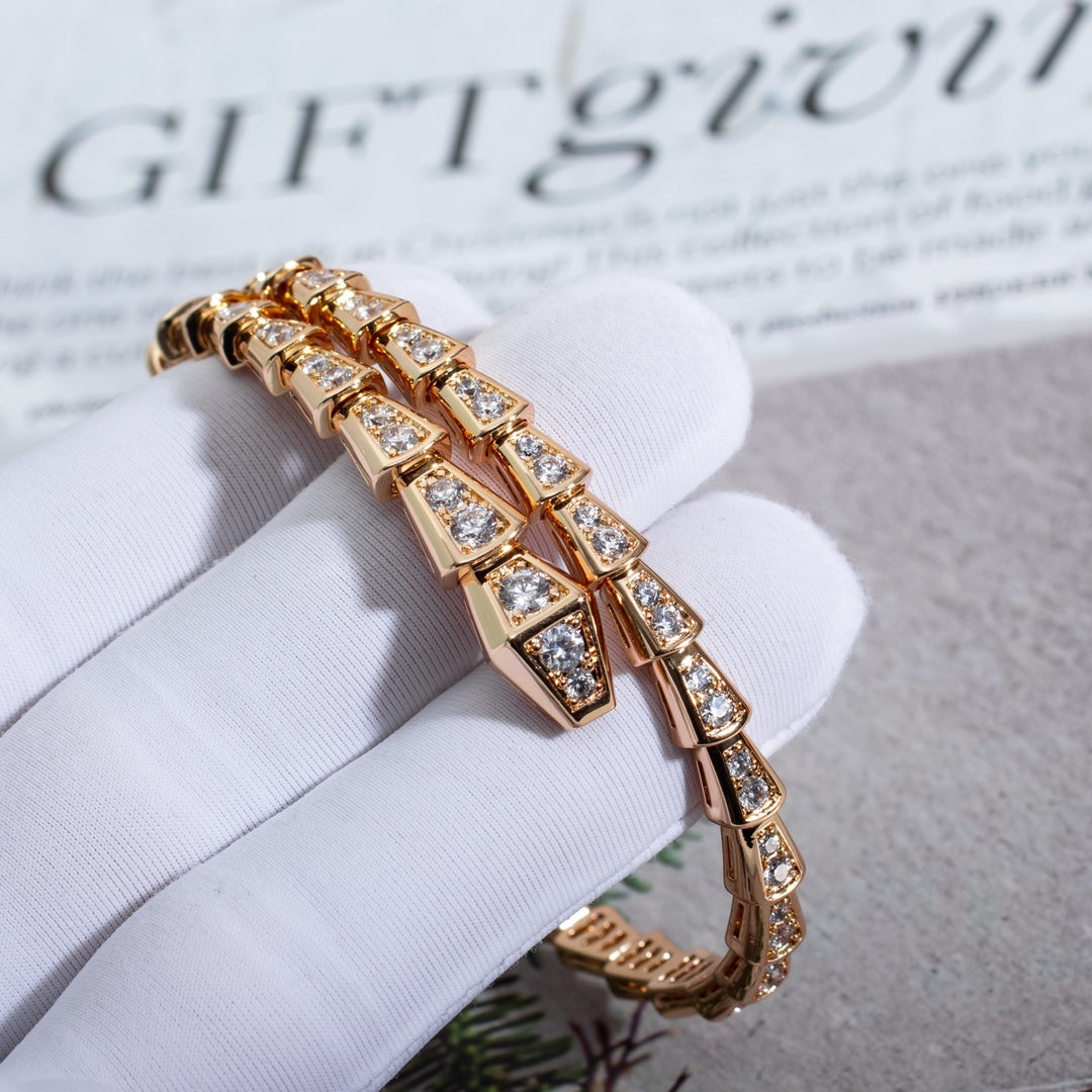 [Together Jewelry]SERPENTI BRACELET 6.8MM PINK GOLD DIAMOND