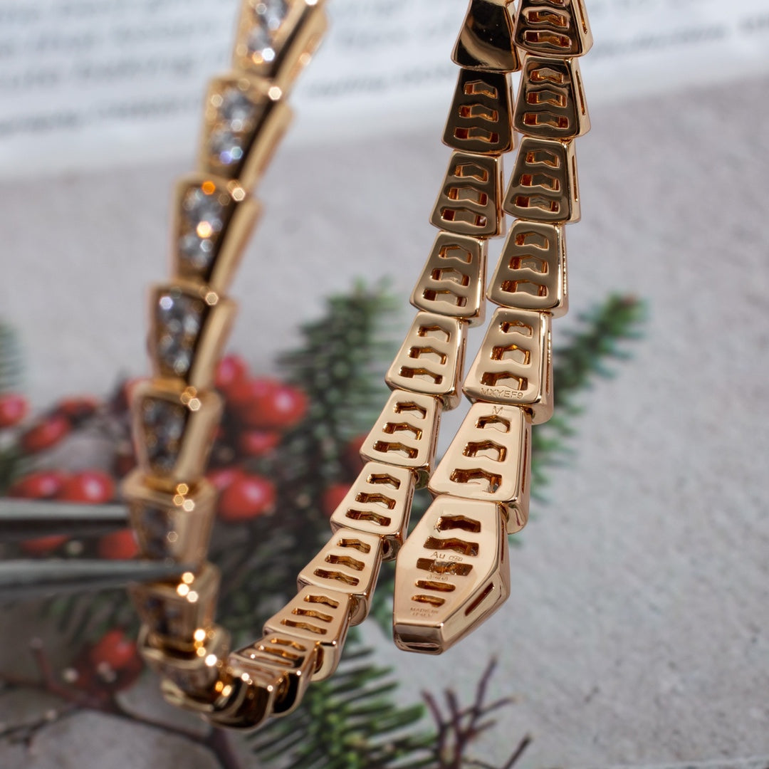 [Together Jewelry]SERPENTI BRACELET 6.8MM PINK GOLD DIAMOND