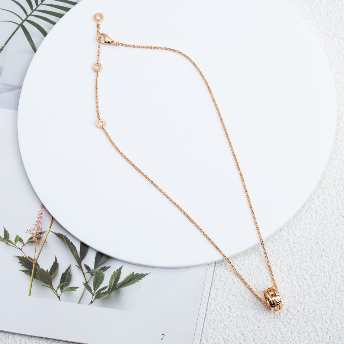 [Together Jewelry]PARENTESI NECKLACE PINK GOLD