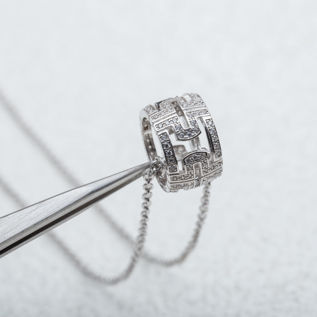 [Together Jewelry]PARENTESI NECKLACE SILVER DIAMOND