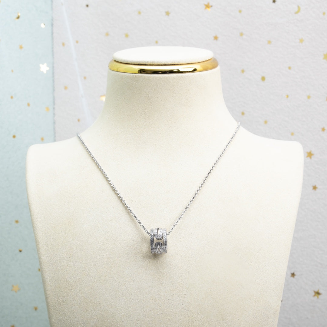 [Together Jewelry]PARENTESI NECKLACE SILVER DIAMOND