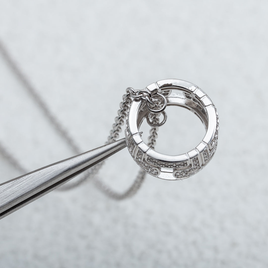 [Together Jewelry]PARENTESI NECKLACE SILVER DIAMOND