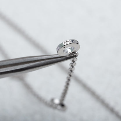 [Together Jewelry]PARENTESI NECKLACE SILVER DIAMOND