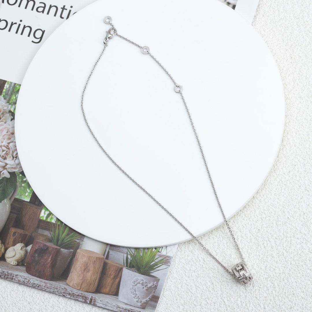 [Together Jewelry]PARENTESI NECKLACE SILVER DIAMOND