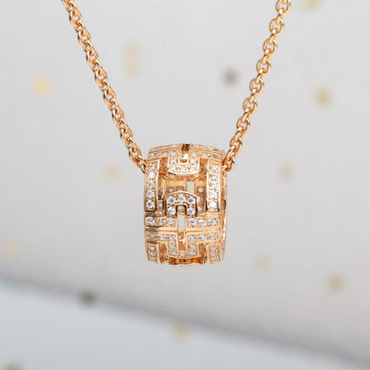 [Together Jewelry]PARENTESI NECKLACE PINK GOLD DIAMOND