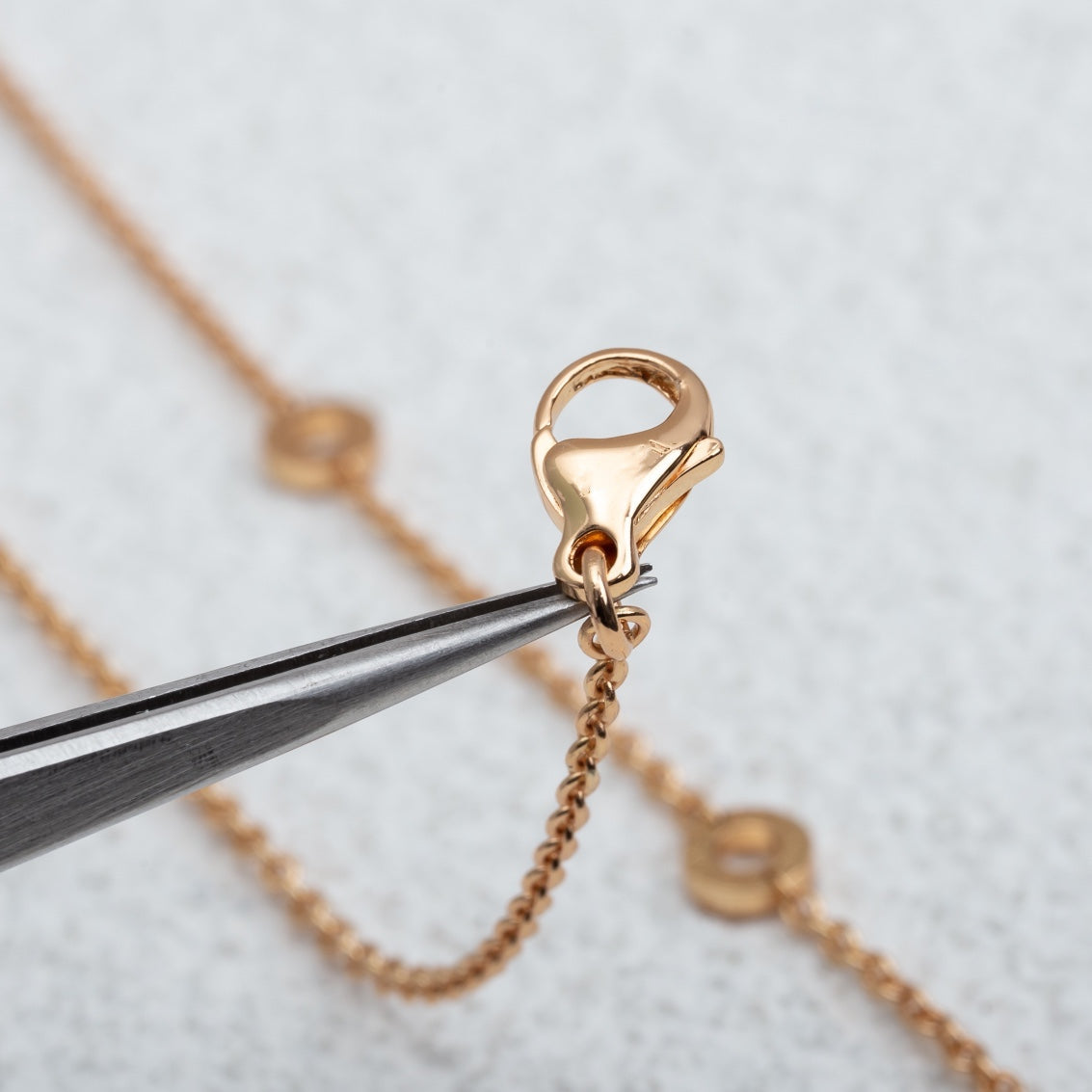 [Together Jewelry]PARENTESI NECKLACE PINK GOLD DIAMOND