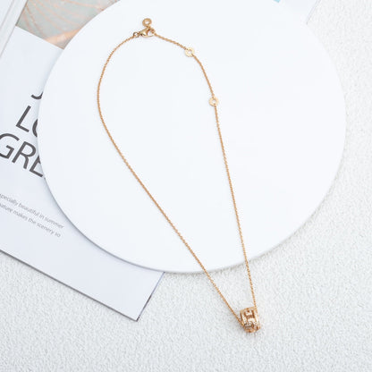 [Together Jewelry]PARENTESI NECKLACE PINK GOLD DIAMOND