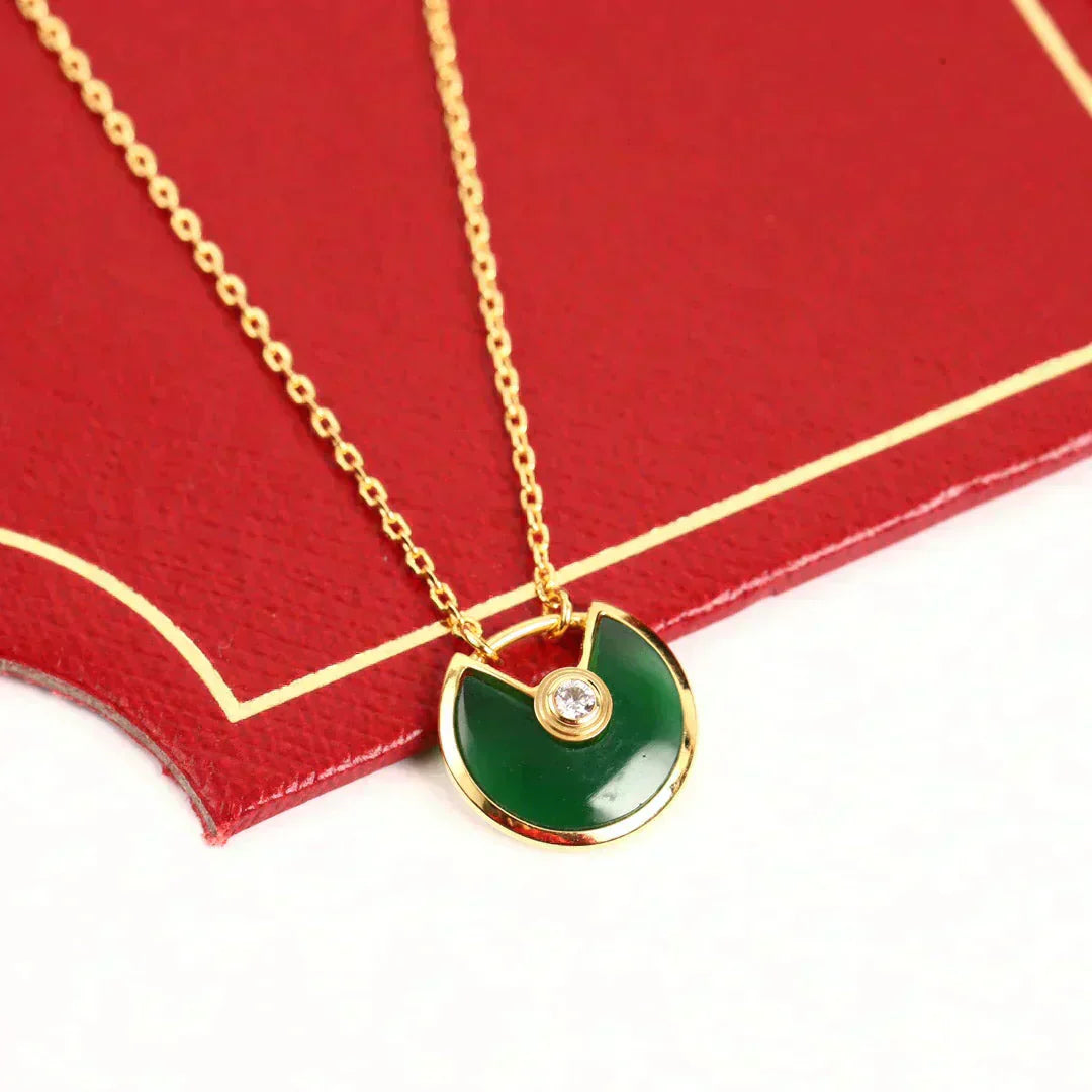 [Together Jewelry]AMULETTE GOLD MALACHITE NECKLACE