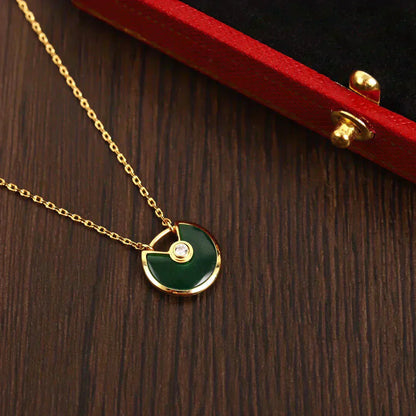 [Together Jewelry]AMULETTE GOLD MALACHITE NECKLACE