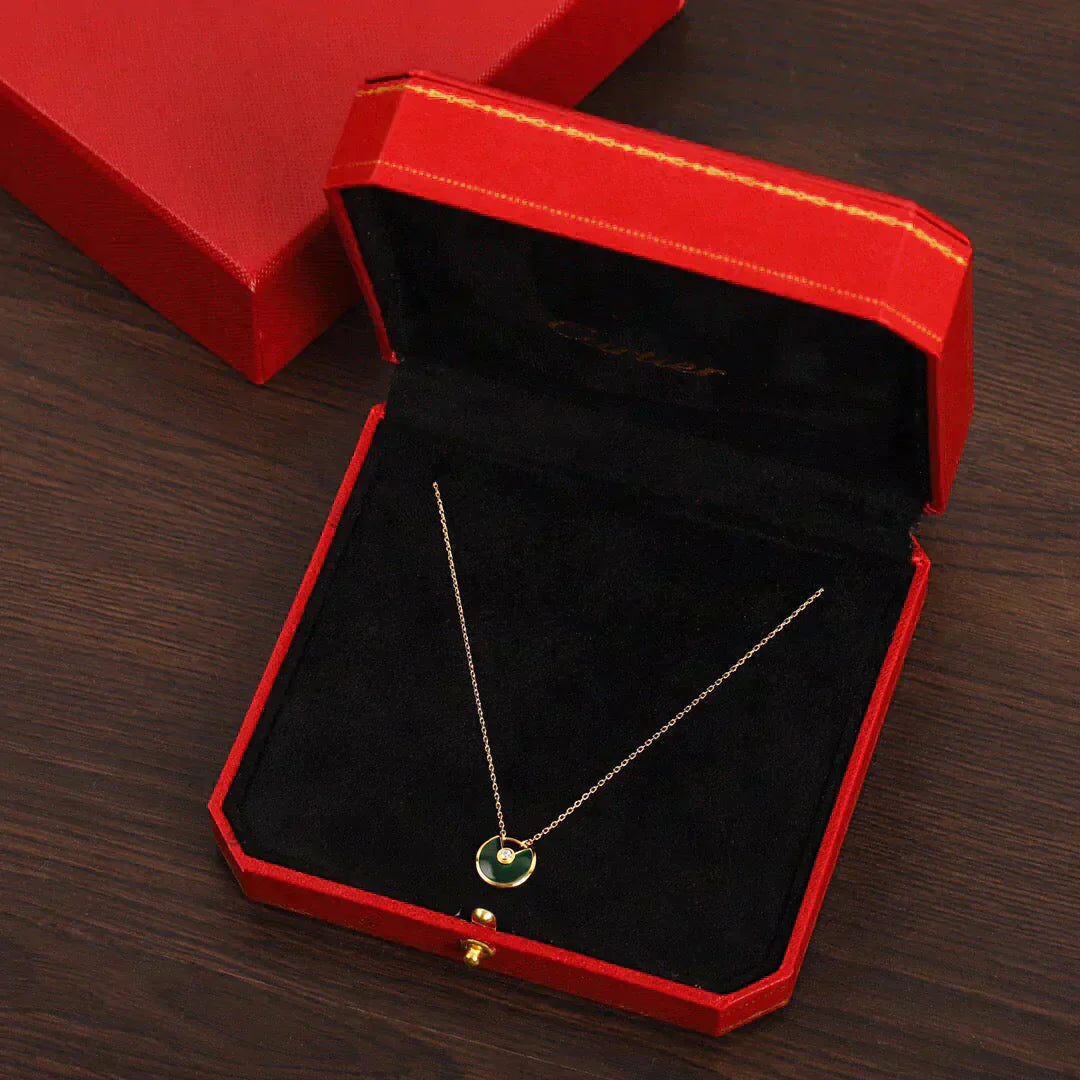 [Together Jewelry]AMULETTE GOLD MALACHITE NECKLACE
