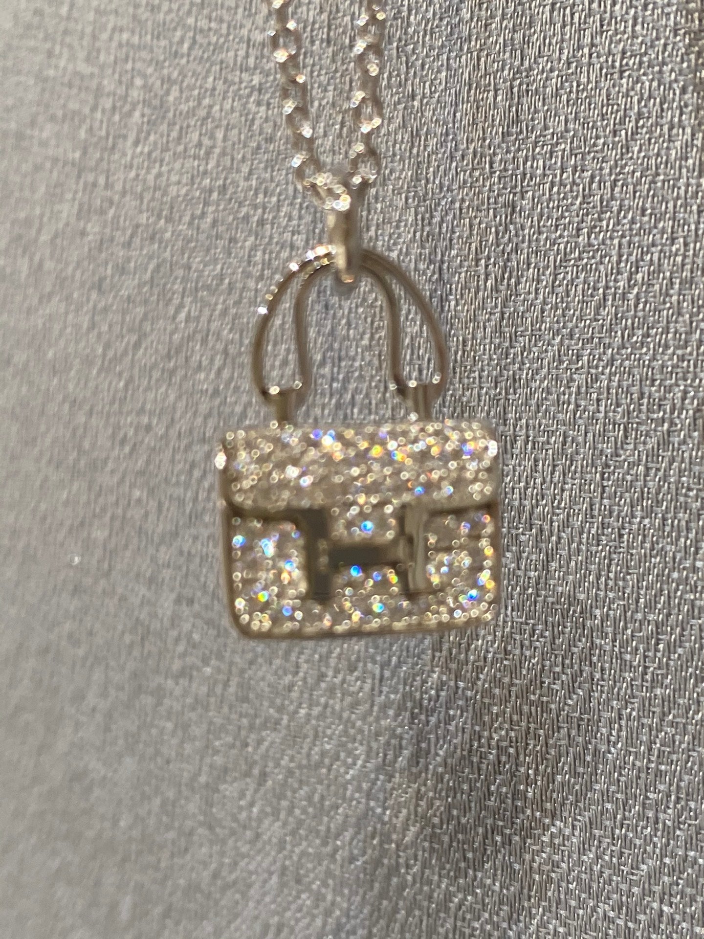 [Together Jewelry]CONSTANCE PEDANT DIAMOND NECKLACE