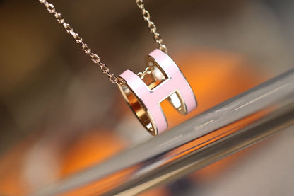 [Together Jewelry]POP H PEDANT PINK GOLD