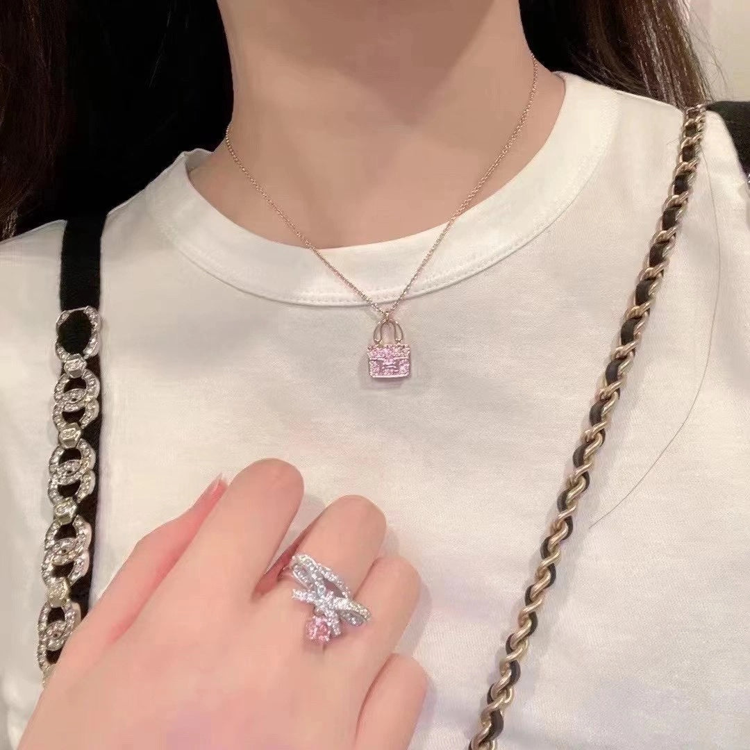 [Together Jewelry]CONSTANCE PEDANT PURPLE DIAMOND NECKLACE