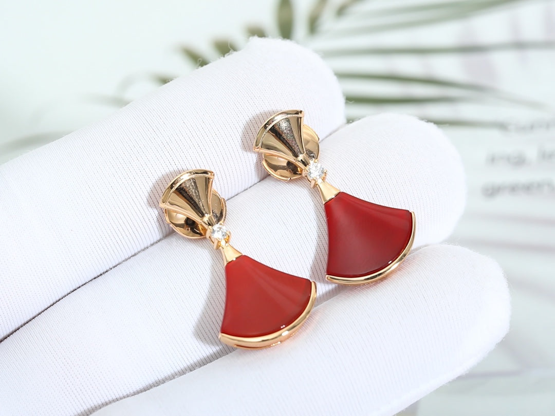 [Together Jewelry]DREAM Carnelian PINK GOLD EARRINGS