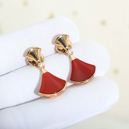 [Together Jewelry]DREAM Carnelian PINK GOLD EARRINGS