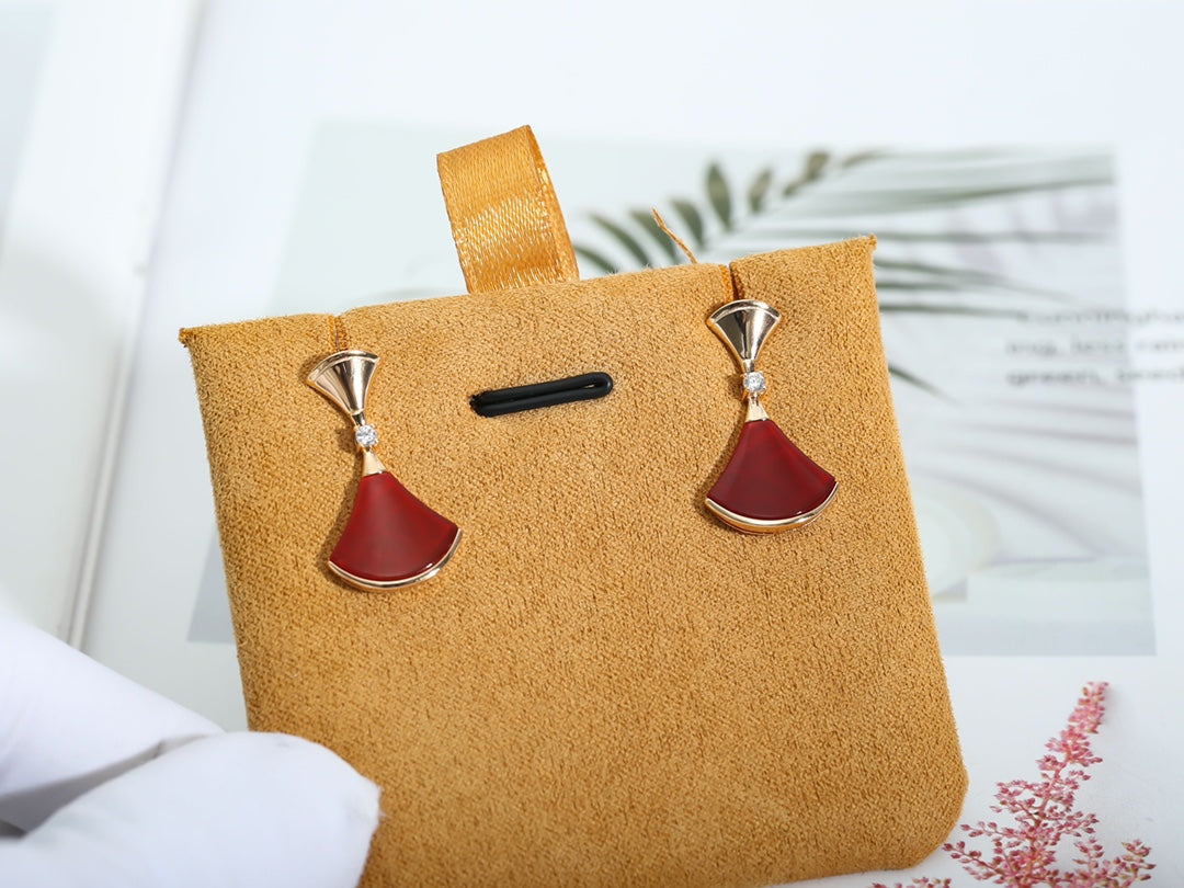 [Together Jewelry]DREAM Carnelian PINK GOLD EARRINGS