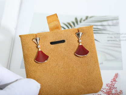 [Together Jewelry]DREAM Carnelian PINK GOLD EARRINGS